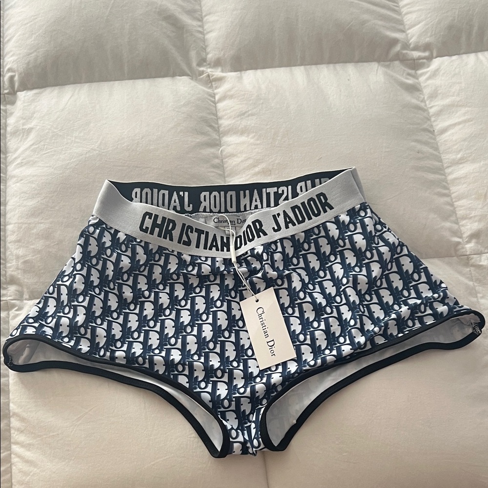 Dior Black and White Monogram Shorts